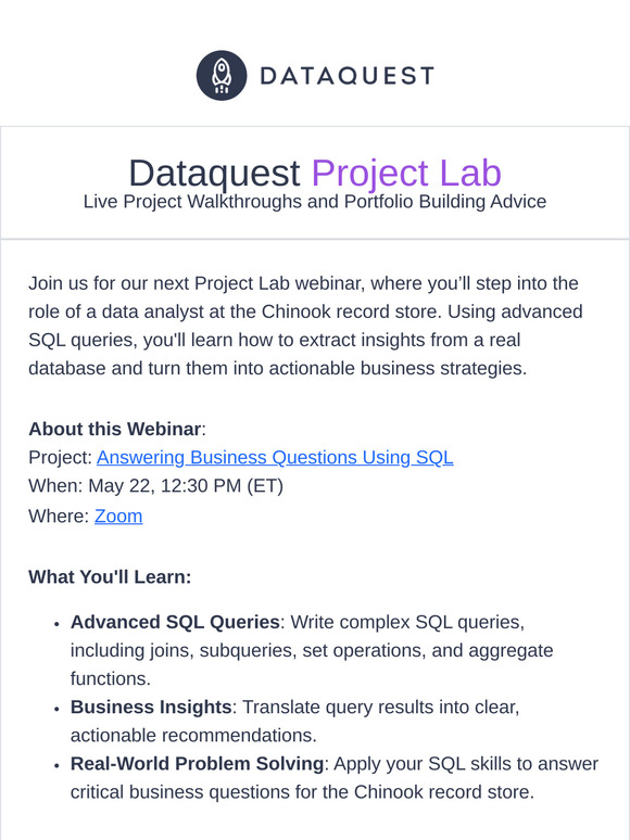 Live SQL Project Walkthrough