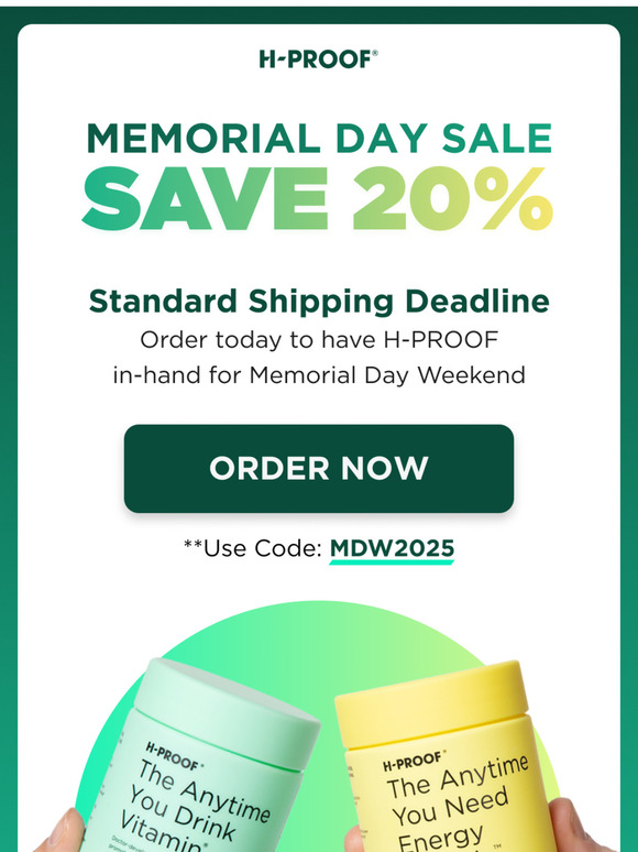 SAVE 20% Memorial Day Sale ☀️