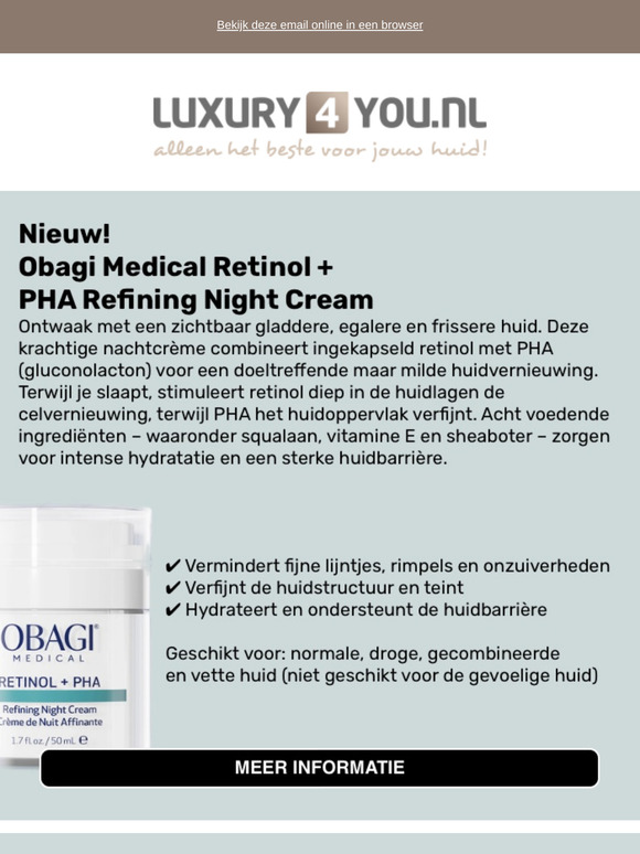 Nieuw bij Obagi! + Cadeau bij Maria Galland en Thalgo & 10% Extra Korting op Parfums 🎁✨
