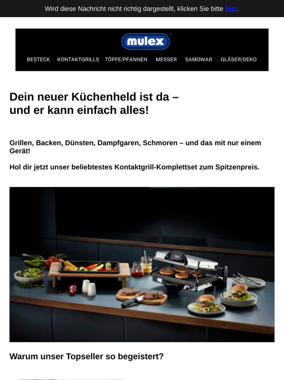 🔥 Multitalent für deine Küche: Spare jetzt über 300 € auf unser Kontaktgrill-Komplettset 🔥