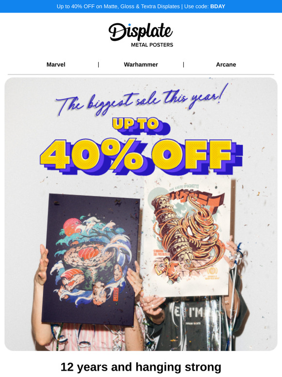 Our birthday = your party 🪩 Up to 40% OFF