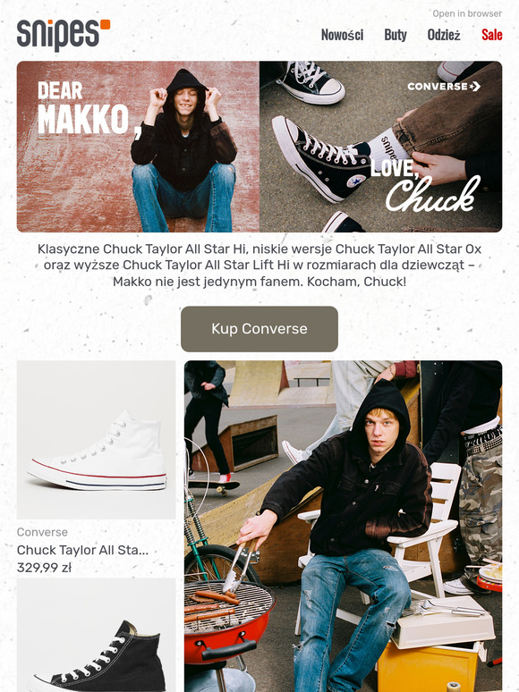 Kochaj, Chuck! Kup klasyczne Converse teraz 👟