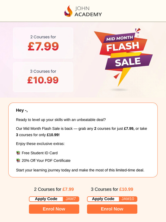 Mid-Month Massive Discounts Await —