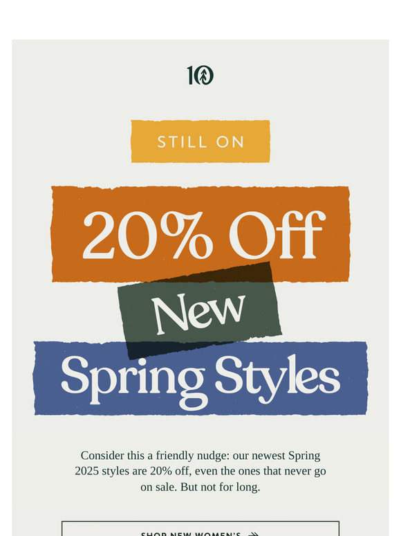 Want 20% Off Spring ‘25?
