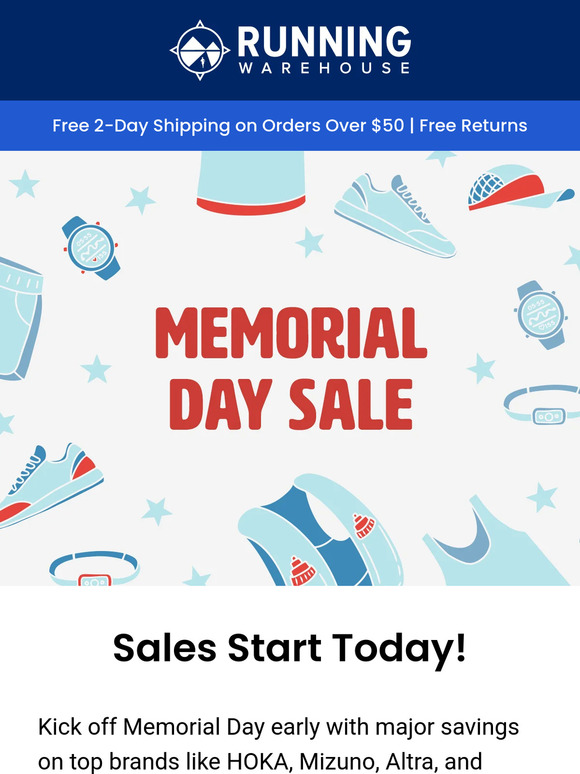 20-50% Off HOKA - Memorial Day Sales Start Now!