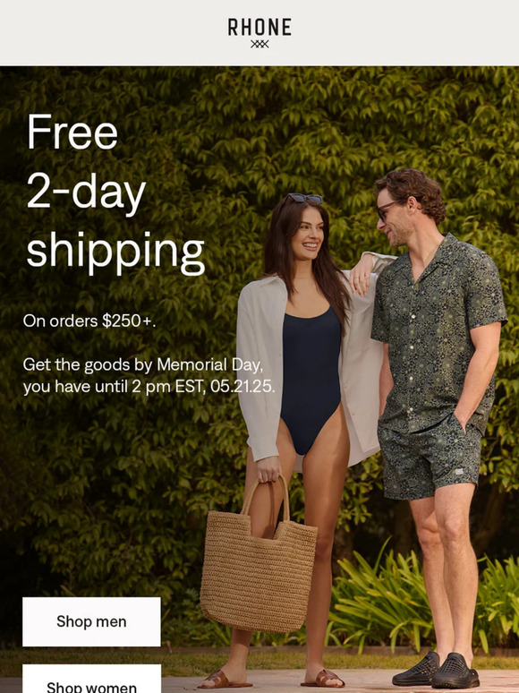 Get it by Memorial Day—on us