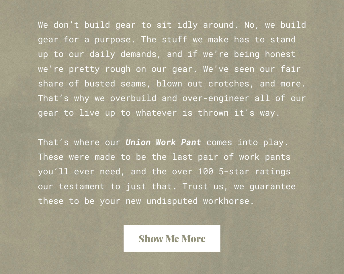 Union Work Pant