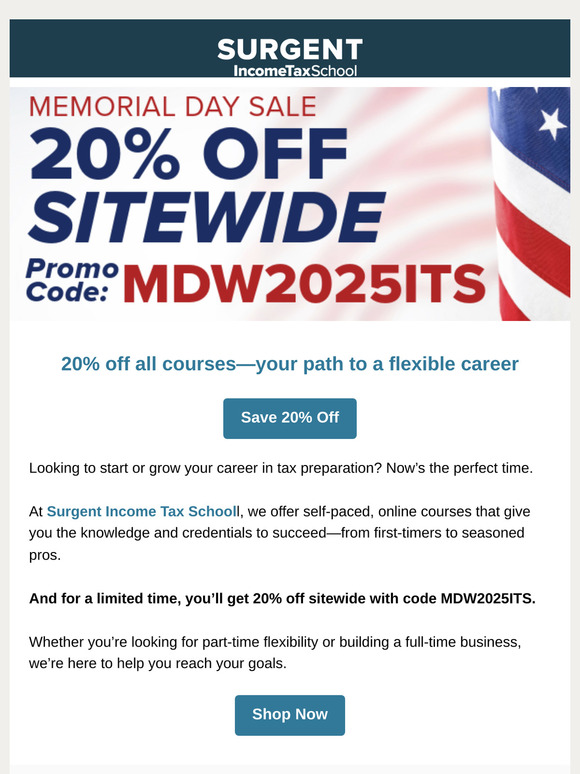 Memorial Day Sale Start Now!
