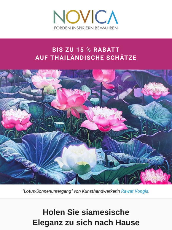 Der Zauber des Weißen Lotus | 15 % Rabatt auf unsere Thailand-Kollektion