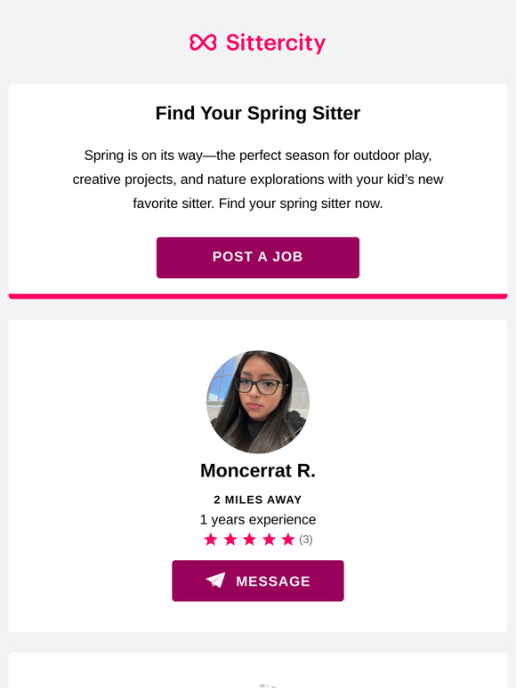 Find a Sitter for Spring