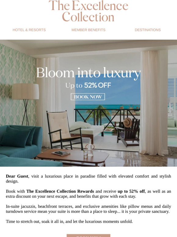 Unwind where luxury lives for up to 52% off, Dear Guest