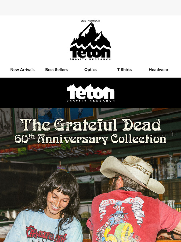 Hey Rider, This Is the One You’ve Been Waiting For. The Grateful Dead 60th Anniversary x TGR Collection is now Live!
