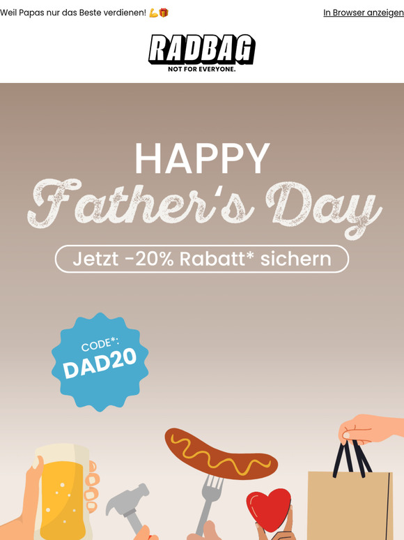 -20% auf ALLES zum Vatertag! 🎉👨‍👧‍👦