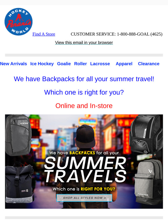 We have Backpacks for all your summer travel!