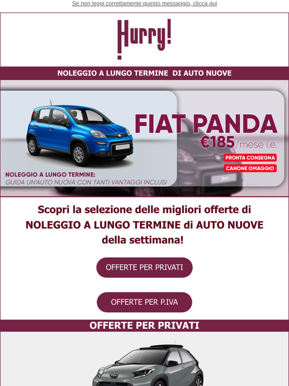 🚘HURRY! Noleggio | Le MIGLIORI OFFERTE della settimana 🚘 Scopri tutte le auto a noleggio a prezzi scontati!