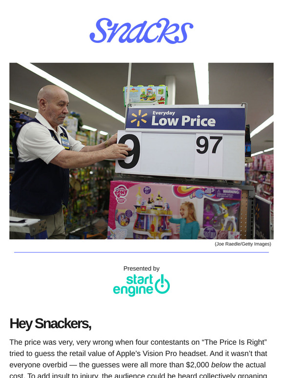 The price is wrong