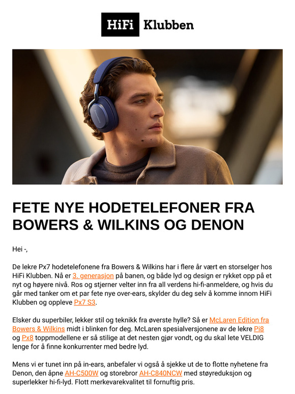 Fete nye hodetelefoner fra Bowers & Wilkins og Denon – kom inn og lytt!