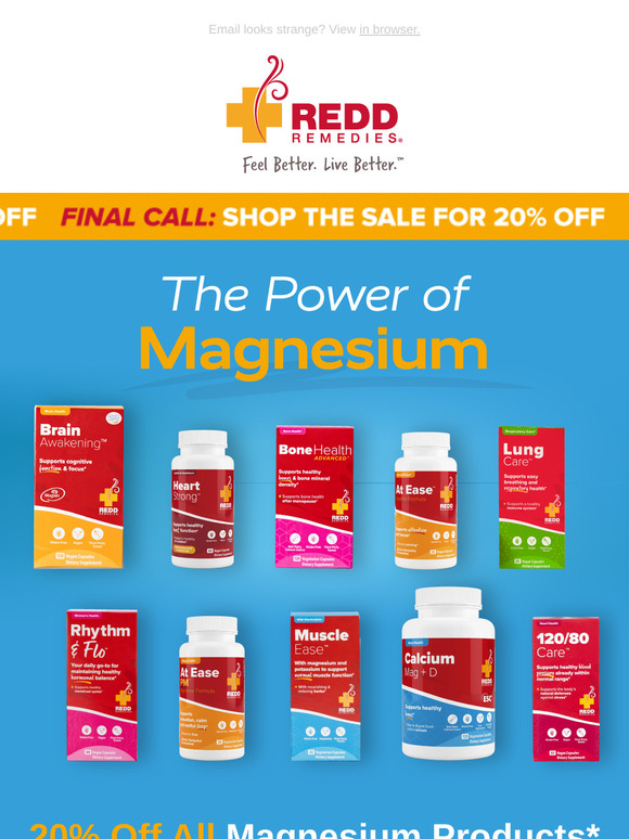FINAL DAY: 20% OFF Magnesium Supplements