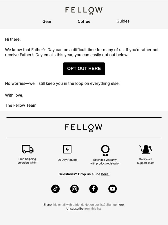 Want to skip Father’s Day emails?