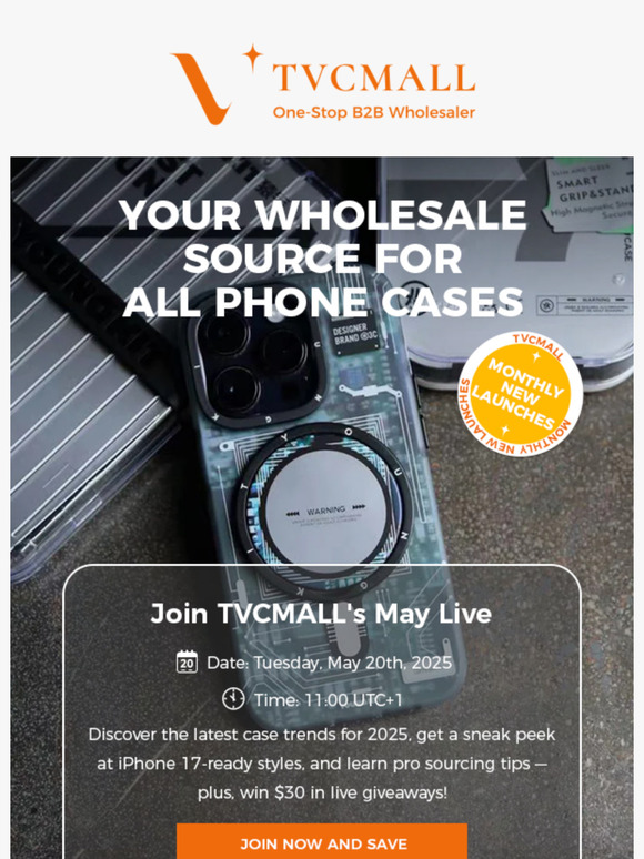 $30 Giveaway Inside! Watch Live for 2025’s Hottest Phone Cases