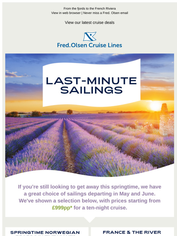 Last-minute sailings