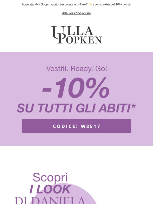 Termina oggi ⏳ -10% sugli abiti