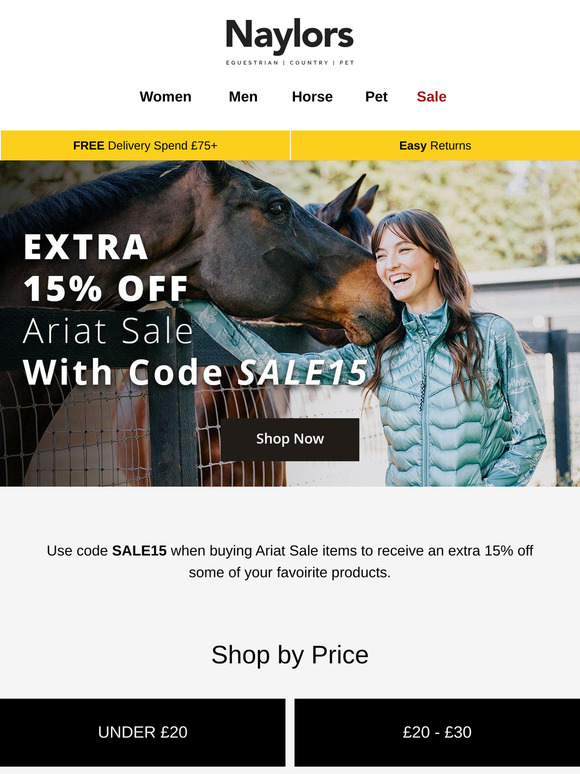 Extra 15% Off Ariat Sale