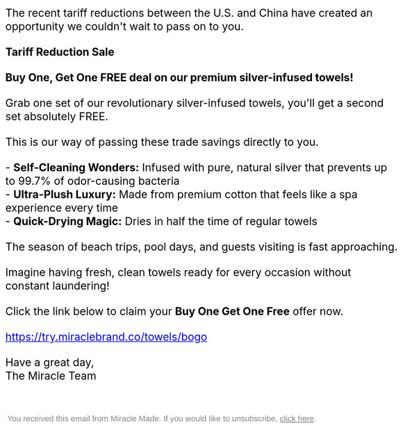 Buy One Get One Free Towels