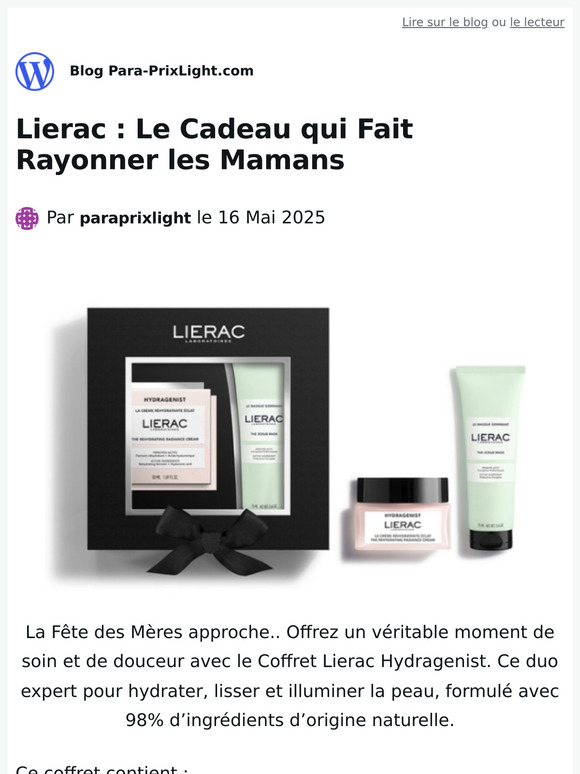 Lierac : Le Cadeau qui Fait Rayonner les Mamans