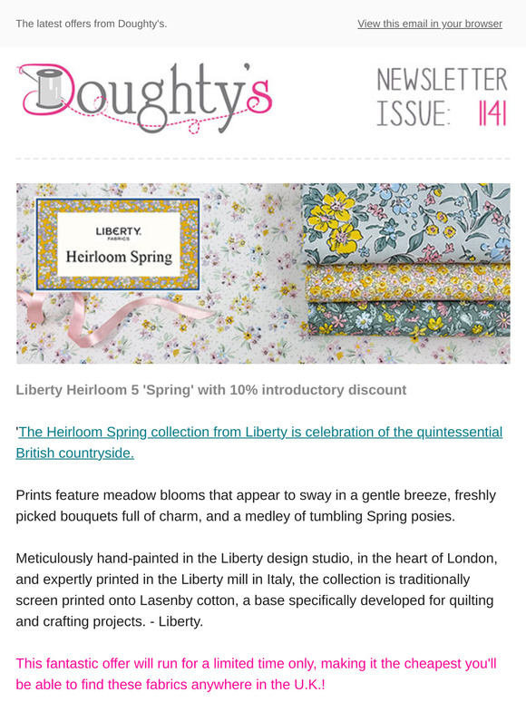 Liberty 'Heirloom 5 Spring' + Malvern Quilt Show.