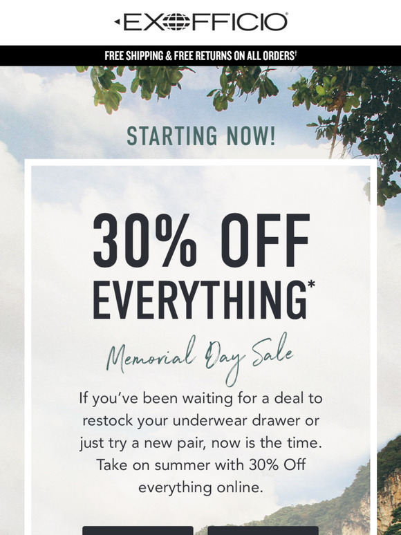 30% Off: Starting Now!