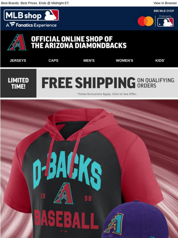 ENDS TONIGHT... 25% Off D-backs Brand Essentials
