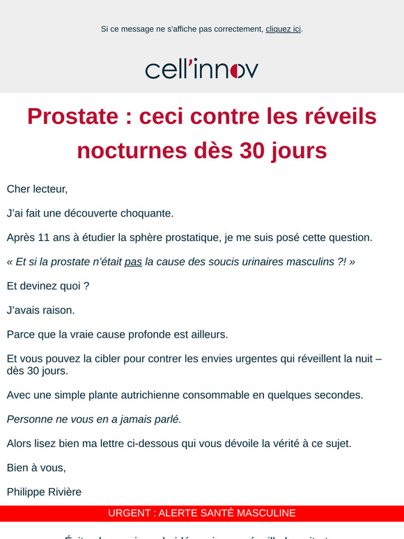 Prostate : ceci contre les réveils nocturnes dès 30 jours