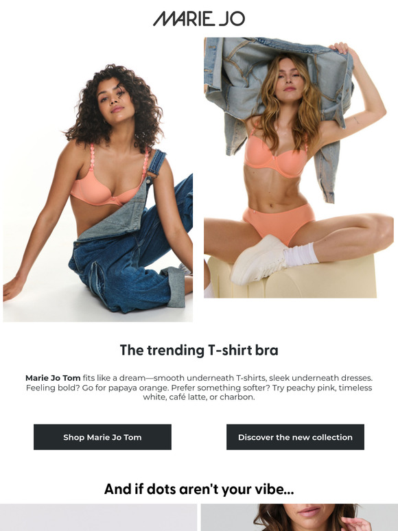 The ultimate T-shirt bra, in a bold papaya hue 🧡