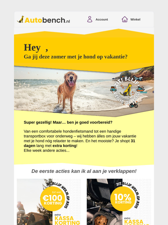 Vakantie met je hond? Pak nú je voordeel! 🤩