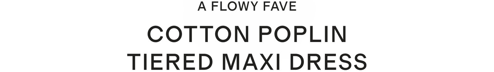 COTTON POPLIN TIERED MAXI DRESS