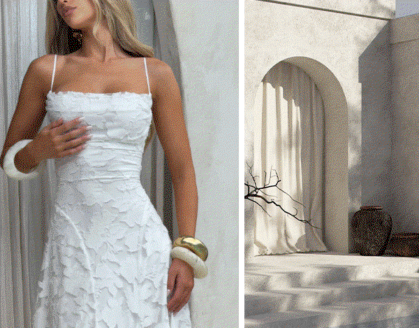 Francis Maxi Dress - Ivory | Minimal Home Decor