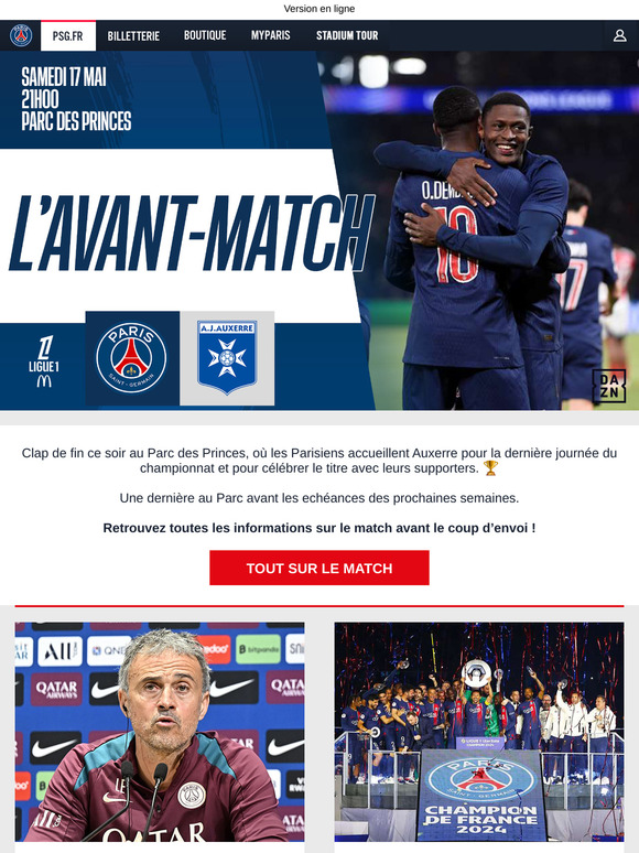 La dernière au Parc des Princes ! 🎉
