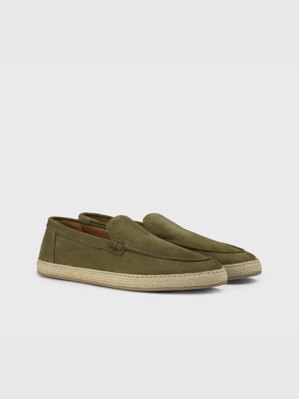 Espadrillas in suede verde