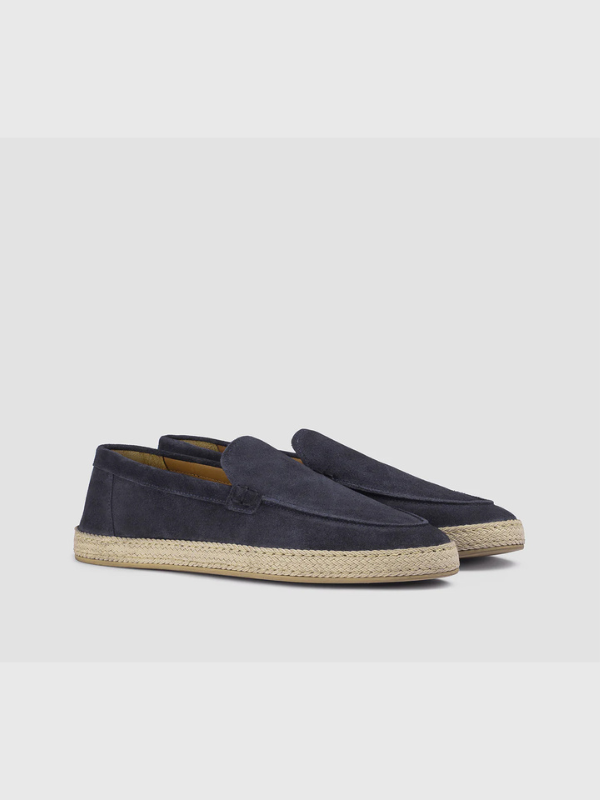Espadrillas in suede blu