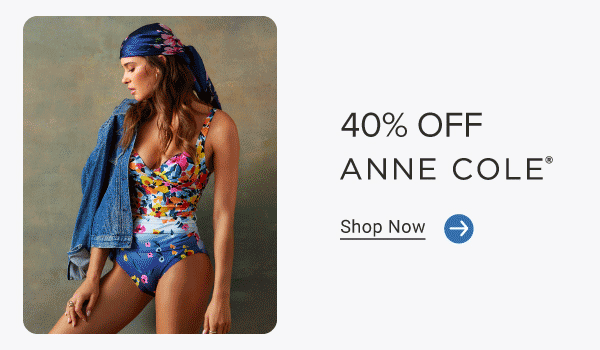 A woman in a swimsuit. 40% off Anne Cole. Shop now.
