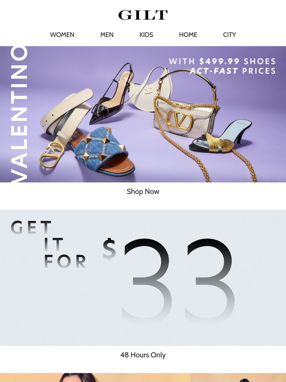Valentino with $499.99 Shoes: Act-Fast Prices | Get It for $33: 48 Hours Only