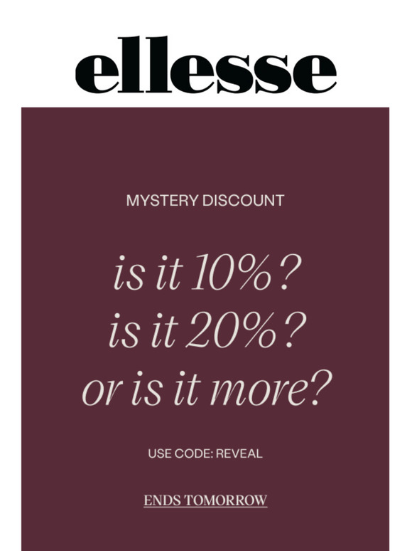 Sure You Don't Want Your Mystery Discount?