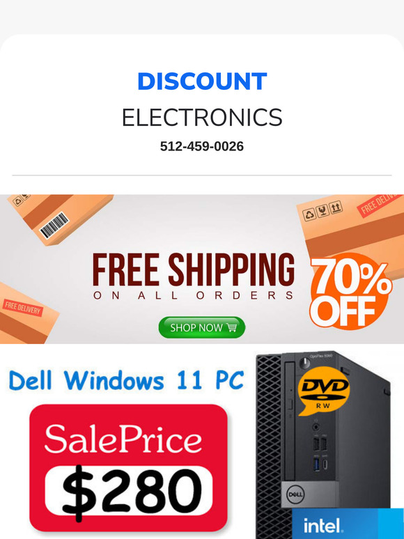 $280 Dell Core i5 Windows 11 PC w/ DVD-RW - One Day Sale