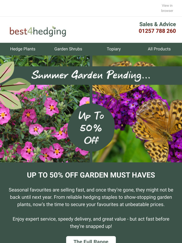 ☀️ Summer Starts Here: Up to 50% Off Garden Favs!