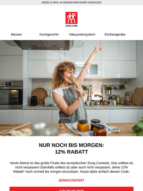 Nur noch bis morgen: 12% Rabatt