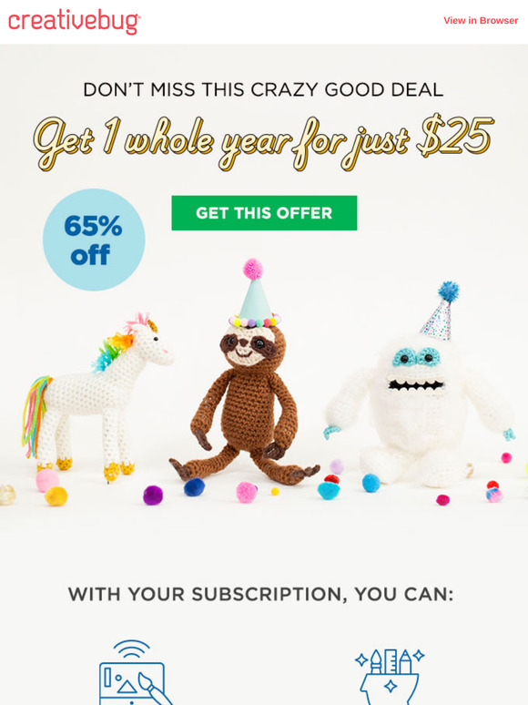 1 Year, $25, Almost Gone!
