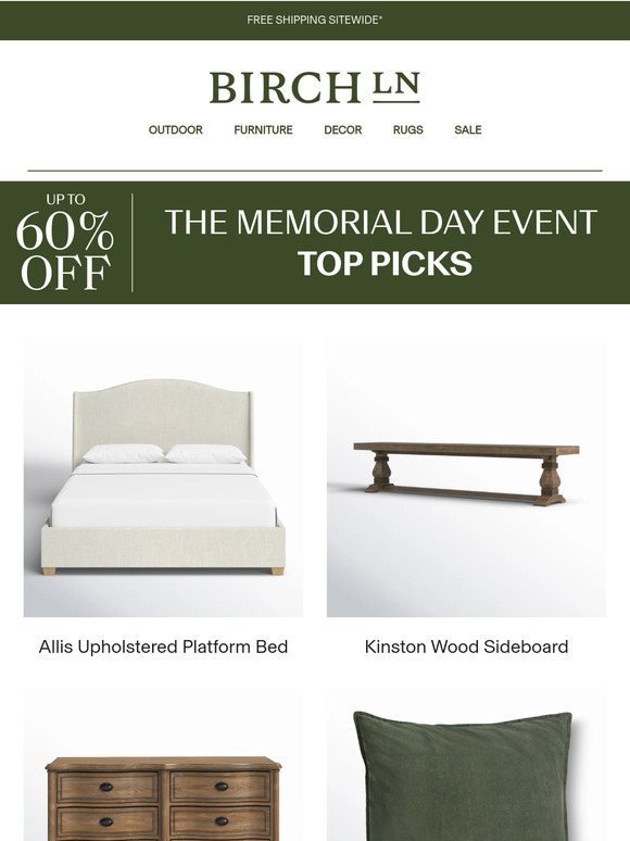 The Allis Upholstered Platform Bed will sell out → UP TO 60% OFF