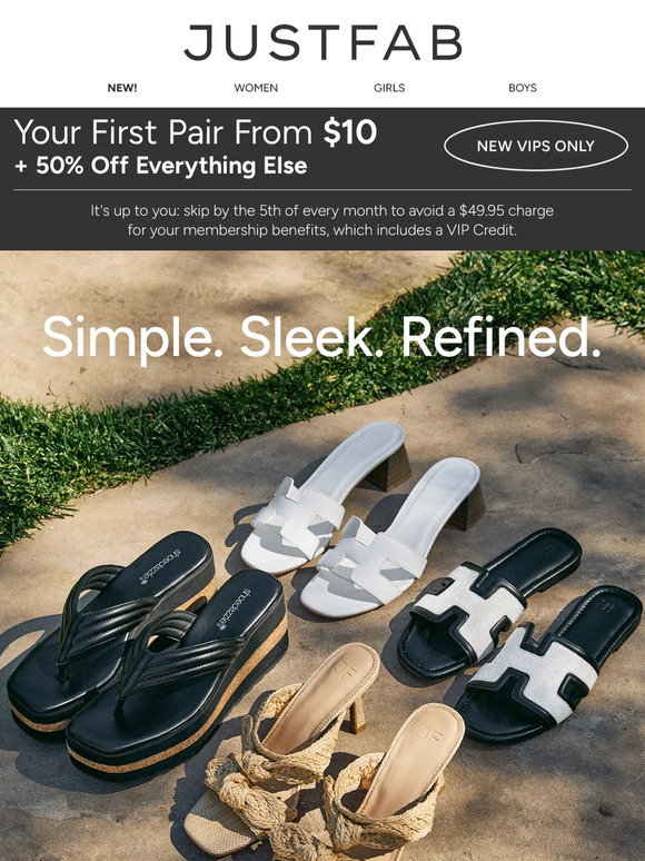 Big News! Mules and Slides Starting at Just $10 💛