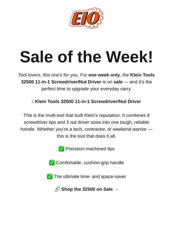 🕒 One Week Only — A Classic Klein Tool at a Rare Price!